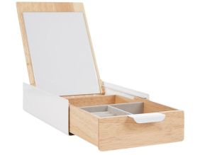 Boite à bijoux avec miroir Reflexion (Blanc)