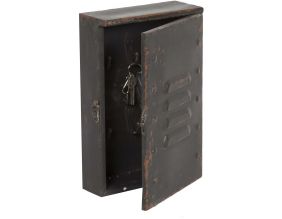 Boîte à clés industrielle en fer vieilli