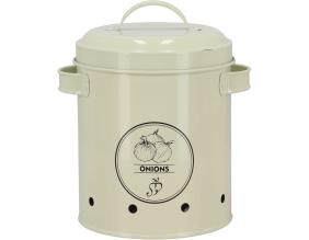 Boite de conservation en métal crème Garden (Oignons)