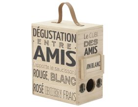 Boite à cubi 3L en bois naturel Apéro (Range cubis)