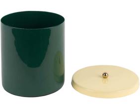 Boîte en métal Double Funky Retro (Vert et jaune)