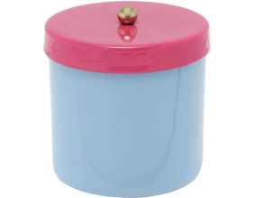 Boîte en métal Double Funky Small (Bleu clair et rose fuschia)