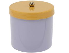 Boîte en métal Double Funky Small (Violet et jaune)