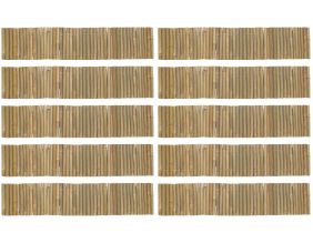 Bordure en bambou naturel (Lot de 10)