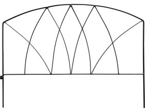 Bordure de jardin en fer forgé Victoriana (Unitaire)