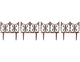 Bordure de jardin en fonte Valentine (Lot de 4)