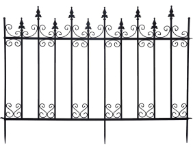 Bordure de jardin en métal 156 x 2,2 x 117 cm Volutes