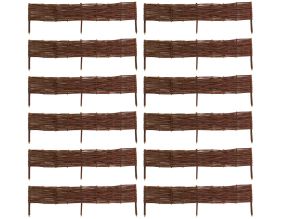 Bordures en osier tressé naturel (Lot de 12)