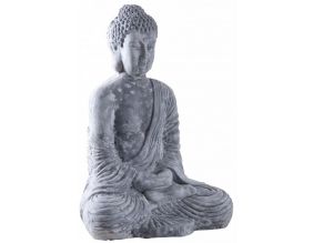 Bouddha assis fibre de ciment