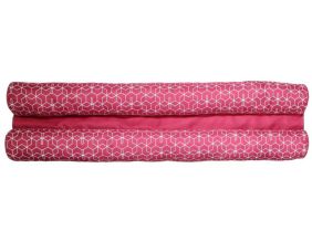 Boudin de porte double à motif 80 cm (Bordeaux/blanc)