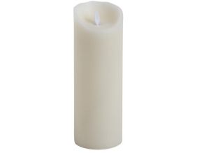 Bougie à LED oscillante en cire véritable 8cm de diamètre (Hauteur 23cm)