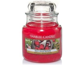 Bougie jarre en verre senteur framboise rouge (Moyen modèle)
