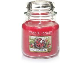 Bougie jarre en verre senteur framboise rouge (Petit modèle)