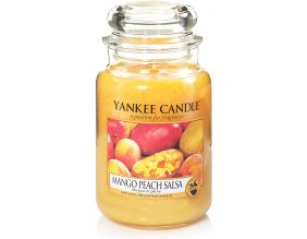 Bougie jarre en verre senteur mangue et pêche (Grand modèle)