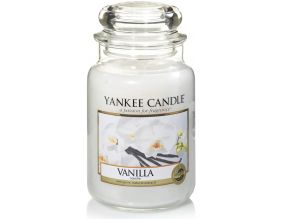 Bougie jarre en verre senteur vanille (Grand modèle)