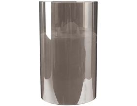 Bougie led en verre 25x15 cm (Gris fumé)