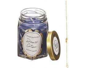 Bougie parfumée en bocal avec bijou surprise (Fleur de coton)