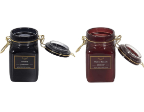 Bougie parfumée pot à clip apothicaire 9 x 6 x 11 cm (Lot de 2)