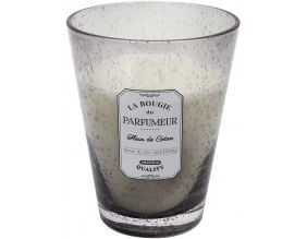 Bougie parfumée pot en verre bulle gris clair (18.5 x 23 cm)