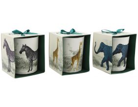 Bougie en pot Safari 8 x 10 cm (Lot de 3)