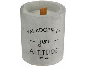 Bougie senteur cachemire pot en ciment (Zen attitude)