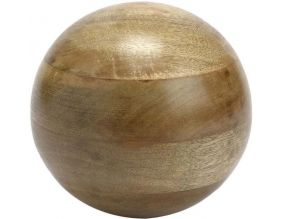 Boule décorative en bois 16 cm