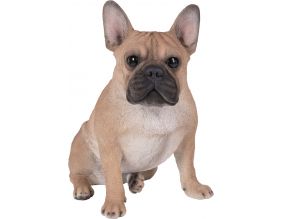 Bouledogue français assis en résine 38 cm