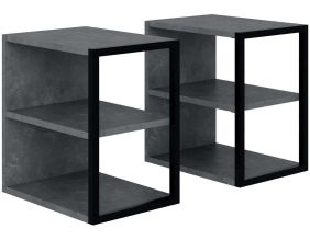 Bout de canapé en aggloméré Echo (Lot de 2) (Gris)
