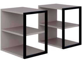 Bout de canapé en aggloméré Echo (Lot de 2) (Taupe)