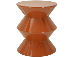 Bout de canapé en métal Zag 37.5 x 45 cm (Orange)