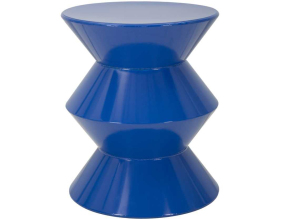 Bout de canapé en métal Zag 37.5 x 45 cm (Bleu)