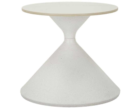 Bout de canapé en métal et céramique Zoé 45 x 39 cm