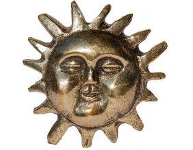 Bouton de porte en laiton recyclé Soleil