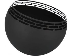 Brasero sphère design en métal (Noir - Ajouré pointillés)