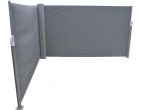 Paravent extérieur rétractable avec angle chassis en aluminium Grey