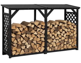 Bûcher treillis en bois Black edition (Avec extension )