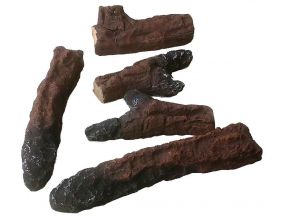 Bûches décoratives en céramique pour cheminée éléctrique