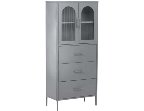 Buffet en acier 70 x 35 x 160 cm La Paz (Gris clair)