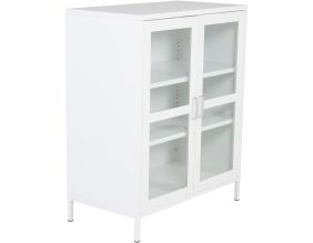 Buffet 2 portes en acier Acero (Blanc)