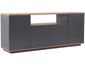 Buffet 4 portes en aggloméré Arista (Anthracite et Pin)