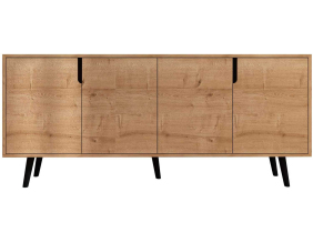 Buffet 4 portes en aggloméré Latina Modern (Chêne)