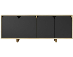 Buffet 4 portes en aggloméré Lazio Bohem (Anthracite)