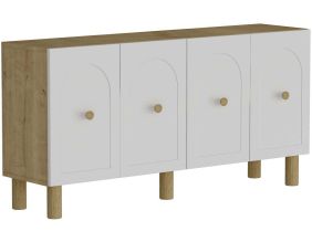 Buffet 4 portes en aggloméré Notre Bohem (Blanc)