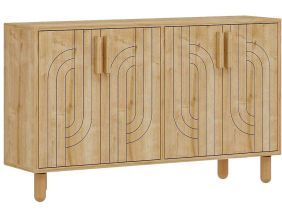 Buffet 4 portes en aggloméré Rodney (Chêne)