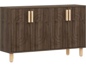 Buffet 4 portes en aggloméré Rodney (Noyer)