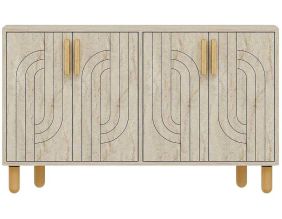 Buffet 4 portes en aggloméré Rodney (Travertine)