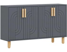 Buffet 4 portes en aggloméré Rodney (Anthracite)