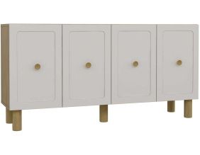 Buffet 4 portes en aggloméré Rosalinda (Blanc)