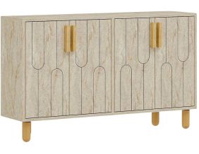 Buffet 4 portes en aggloméré Vincent (Travertine)