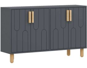 Buffet 4 portes en aggloméré Vincent (Anthracite)